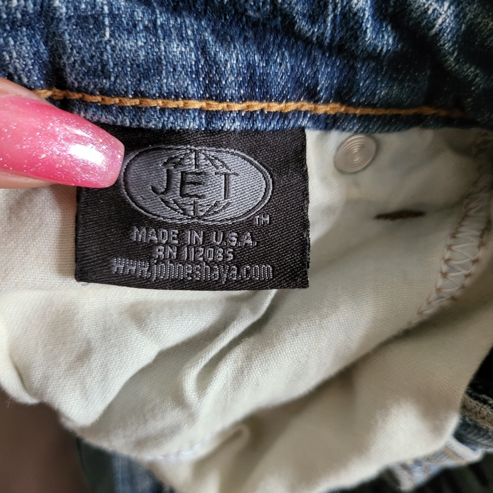 Jet John Eshaya Jeans Military Patch Sz 4 - Picture 9 of 9